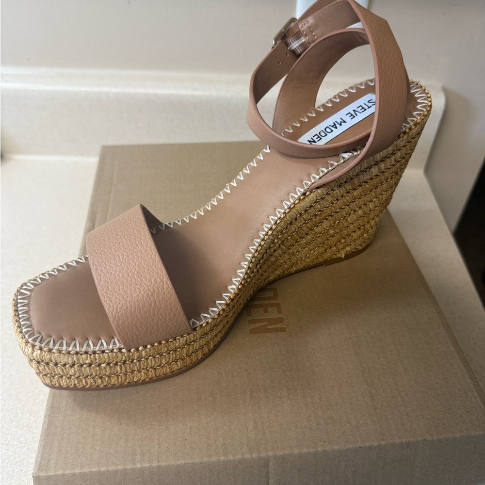 Steve Madden Brown Wedge Sandals